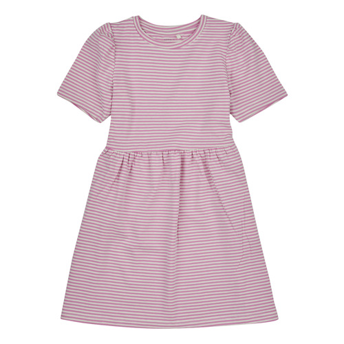 Vêtements Fille Robes courtes Name it NMFFANN SS DRESS Violet / Blanc