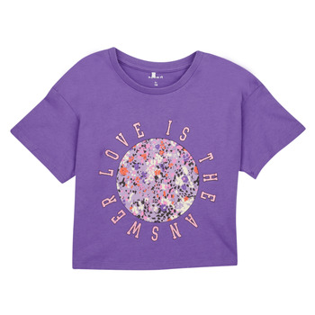 Vêtements Fille T-shirts manches courtes Name it NKFBOLETTE SS LOOSE SHORT TOP Violet