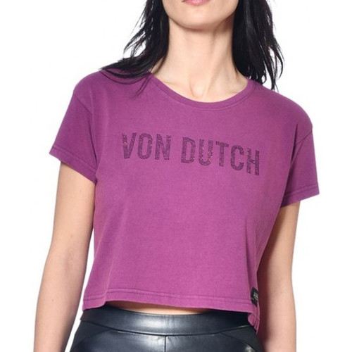 Vêtements Femme T-shirts & Polos Von Dutch VD/TRC/STRASS Violet