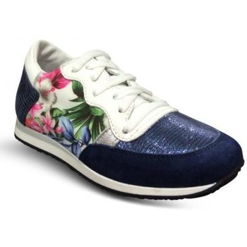 Chaussures Femme Baskets mode Reqin's Baskets Enfant ELVIS MIX TROPICAL Bleu