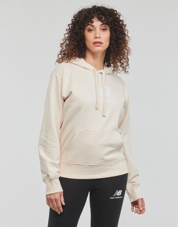 Vêtements Femme Sweats New Balance ESSENTIALS STACKED LOGO HOODIE Beige