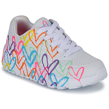 Chaussures Fille Baskets basses Skechers UNO LITE BASKETS Blanc / Multicolore