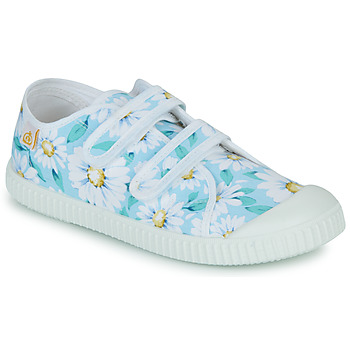 Chaussures Fille Baskets basses Citrouille et Compagnie MINOT Fleurs turquoise