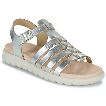 Chaussures Fille Sandales et Nu-pieds Geox J SANDAL SOLEIMA GIR Argenté