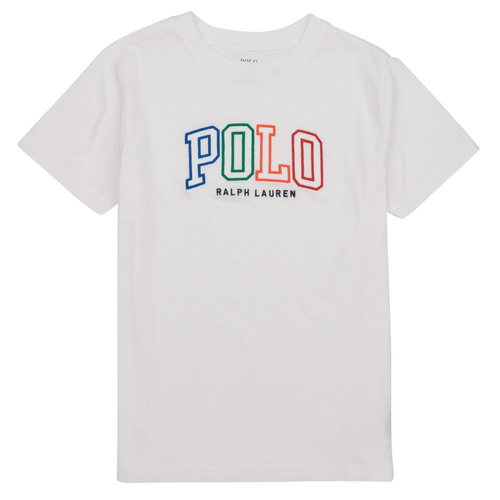 Vêtements Fille T-shirts manches courtes Polo Ralph Lauren SSCNM4-KNIT SHIRTS Blanc