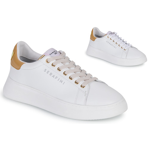 Chaussures Femme Baskets basses Serafini J.CONNORS Blanc / Marron