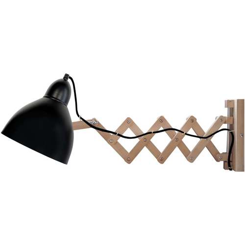 Maison & Déco Appliques Tosel Applique articulé bois naturel et noir Beige