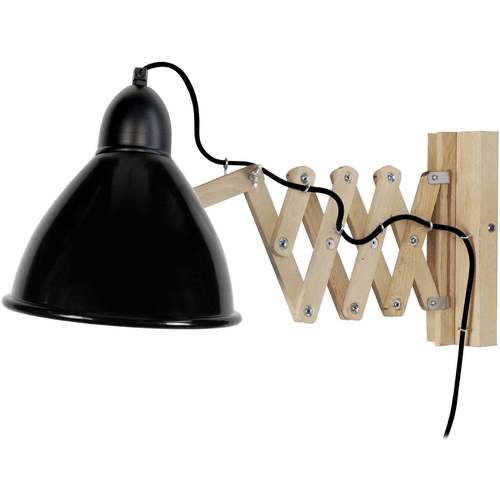 Maison & Déco Appliques Tosel Applique articulé bois naturel et noir Beige