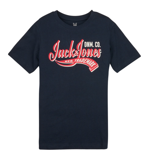 Vêtements Garçon T-shirts manches courtes Jack & Jones JJELOGO TEE SS NECK 2 COL JNR Marine