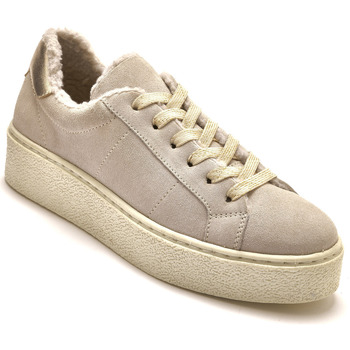 Chaussures Femme Baskets montantes Pediconfort Baskets chaudes fourrées Beige