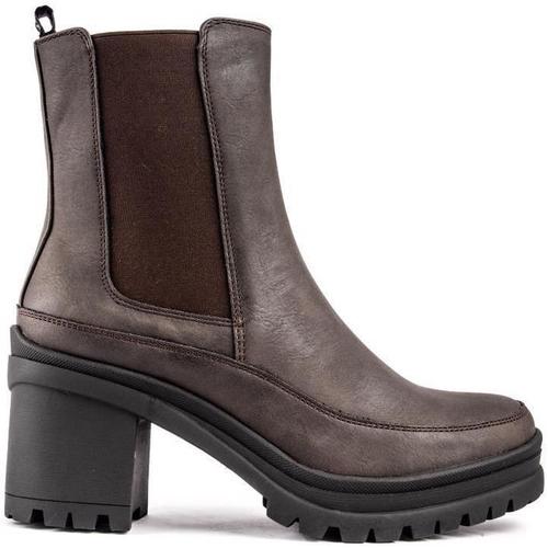 Chaussures Femme Bottines V.gan Vegan Hibiscus Chelsea Des Bottes Marron