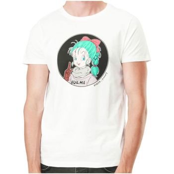 Vêtements Homme T-shirts manches courtes Capslab T-shirt homme en coton col rond Dragon Ball Bulma Blanc