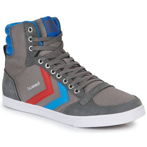 Chaussures Homme Baskets montantes hummel SLIMMER STADIL HIGH Gris / Bleu / Rouge