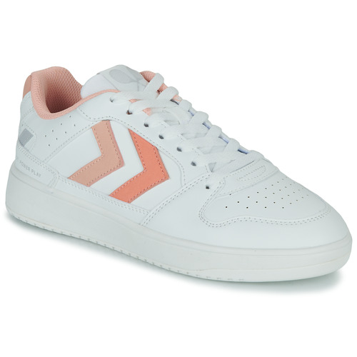 Chaussures Femme Baskets basses hummel ST POWER PLAY WOMEN Blanc / Orange / Rose