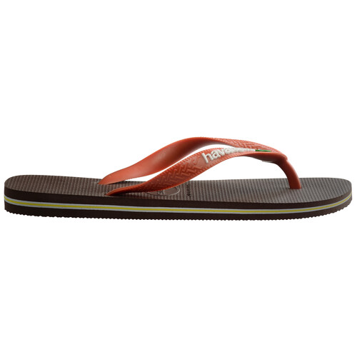 Chaussures Tongs Havaianas BRASIL LOGO Dark Brown