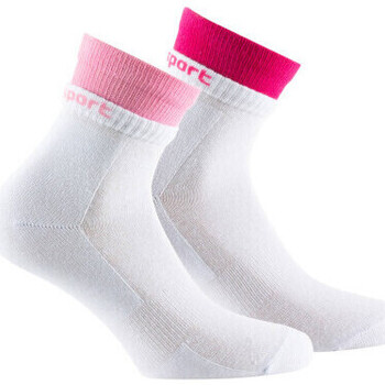 Sous-vêtements Femme Chaussettes Kindy Lot de 2 paires de socquettes double bord côte Blanc