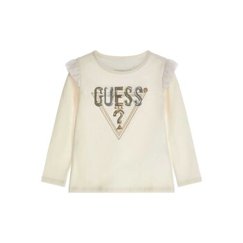 Vêtements Fille T-shirts manches longues Guess K3BI15 Blanc