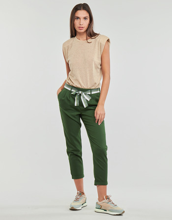 Vêtements Femme Chinos / Carrots Only ONLRITA LOOSE NEW BELT PANT TLR Kaki