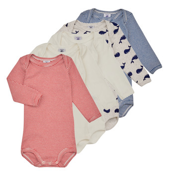 Vêtements Enfant Pyjamas / Chemises de nuit Petit Bateau BODY US ML BALEINE PACK X5 Multicolore