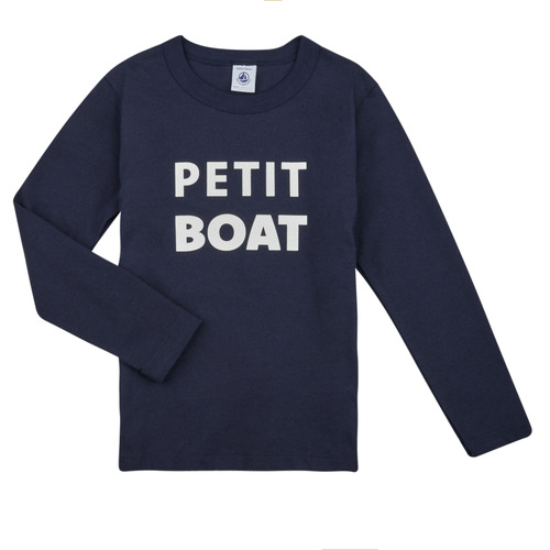 Vêtements Garçon T-shirts manches longues Petit Bateau LOGAN Marine