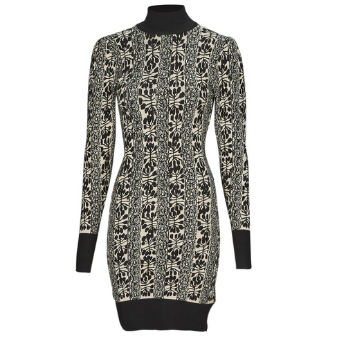 Vêtements Femme Robes courtes Desigual FRANCESCA - LACROIX Noir / Blanc