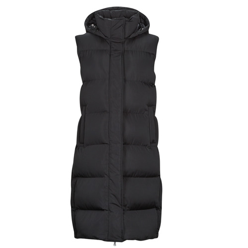 Vêtements Femme Doudounes Superdry LONGLINE HOODED PUFFER GILET Noir