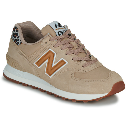 Chaussures Femme Baskets basses New Balance 574 Beige / Léopard