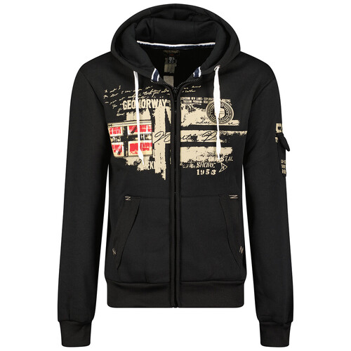 Vêtements Garçon Sweats Geographical Norway FOHNSON Noir