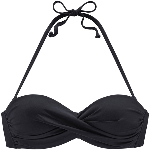 Vêtements Femme Maillots de bain séparables Lascana Haut maillot de bain bandeau armaturé Simple Noir