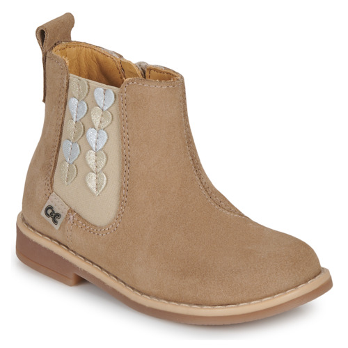 Chaussures Fille Boots Citrouille et Compagnie EELIA Beige