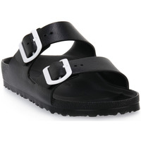 Chaussures Mules Birkenstock ARIZONA EVA BLACK WHITE CALZ S Noir