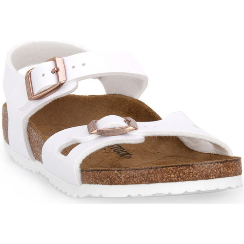 Chaussures Fille Sandales et Nu-pieds Birkenstock RIO WHITE CALZ S Blanc