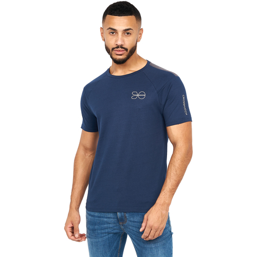 Vêtements Homme T-shirts manches longues Crosshatch Helston Bleu