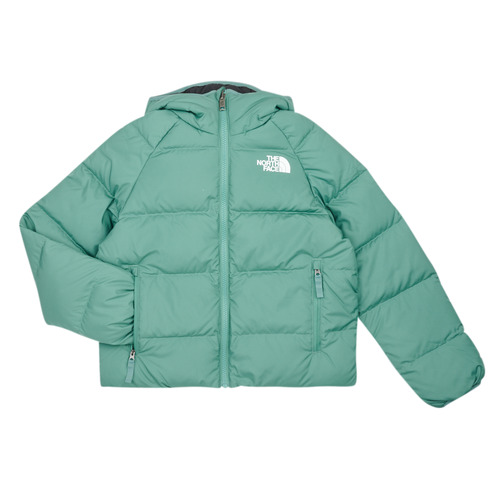 Vêtements Garçon Doudounes The North Face BOYS NORTH DOWN REVERSIBLE HOODED JACKET Noir / Vert