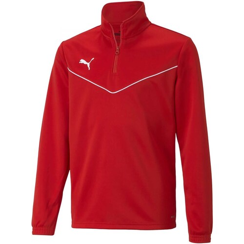 Vêtements Enfant Polaires Puma Teamrise 1/4 Zip Top Jr Rouge