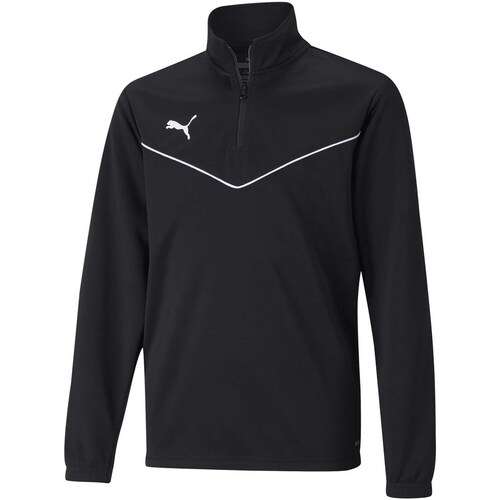 Vêtements Enfant Polaires Puma Teamrise 1/4 Zip Top Jr Noir