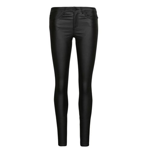 Vêtements Femme Pantalons 5 poches Vero Moda VMALIA MR SKINNY SHAPE COATED PANTS NOOS Noir