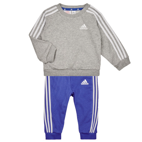 Vêtements Garçon Ensembles enfant Adidas Sportswear 3S JOG Gris / Blanc / Bleu