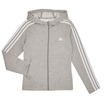 Vêtements Fille Sweats Adidas Sportswear 3S FZ HD Gris / Blanc