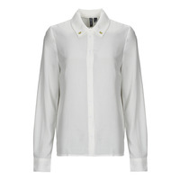 Vêtements Femme Chemises / Chemisiers Pieces PCELINA EMB LS SHIRT KAC FC Blanc