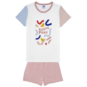 Vêtements Enfant Pyjamas / Chemises de nuit Petit Bateau MANOELOU Blanc / Multicolore