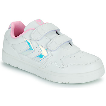 Chaussures Fille Baskets basses hummel CAMDEN JR Blanc / Rose