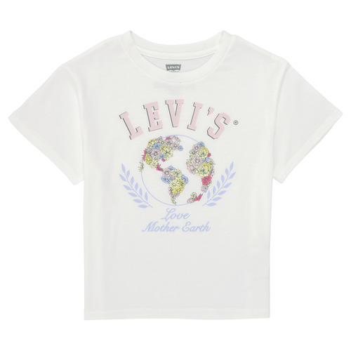 Vêtements Fille T-shirts manches courtes Levi's EARTH OVERSIZED TEE Blanc