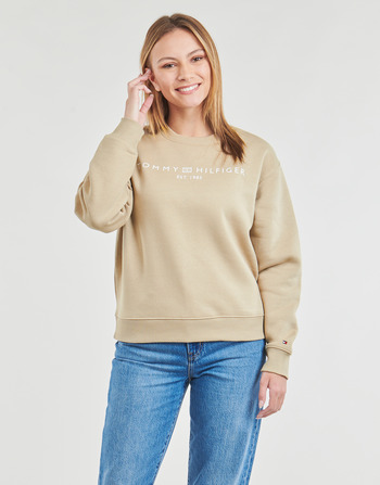 Vêtements Femme Sweats Tommy Hilfiger MDRN REG CORP LOGO C-NK SWTSHRT Beige