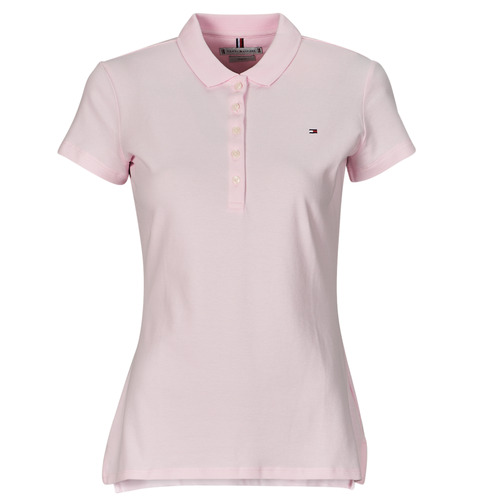 Vêtements Femme Polos manches courtes Tommy Hilfiger HERITAGE SHORT SLEEVESLIM POLO Rose