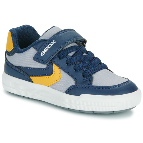 Chaussures Garçon Baskets basses Geox J ARZACH BOY Bleu / Jaune