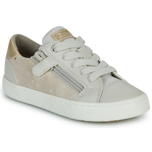 Chaussures Fille Baskets basses Geox JR KILWI GIRL Beige / Doré