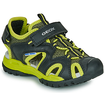 Chaussures Garçon Sandales et Nu-pieds Geox J BOREALIS BOY Noir / Jaune