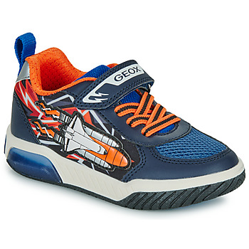 Chaussures Garçon Baskets basses Geox J INEK BOY Marine / Orange