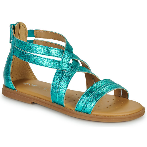 Chaussures Fille Sandales et Nu-pieds Geox J SANDAL KARLY GIRL Bleu